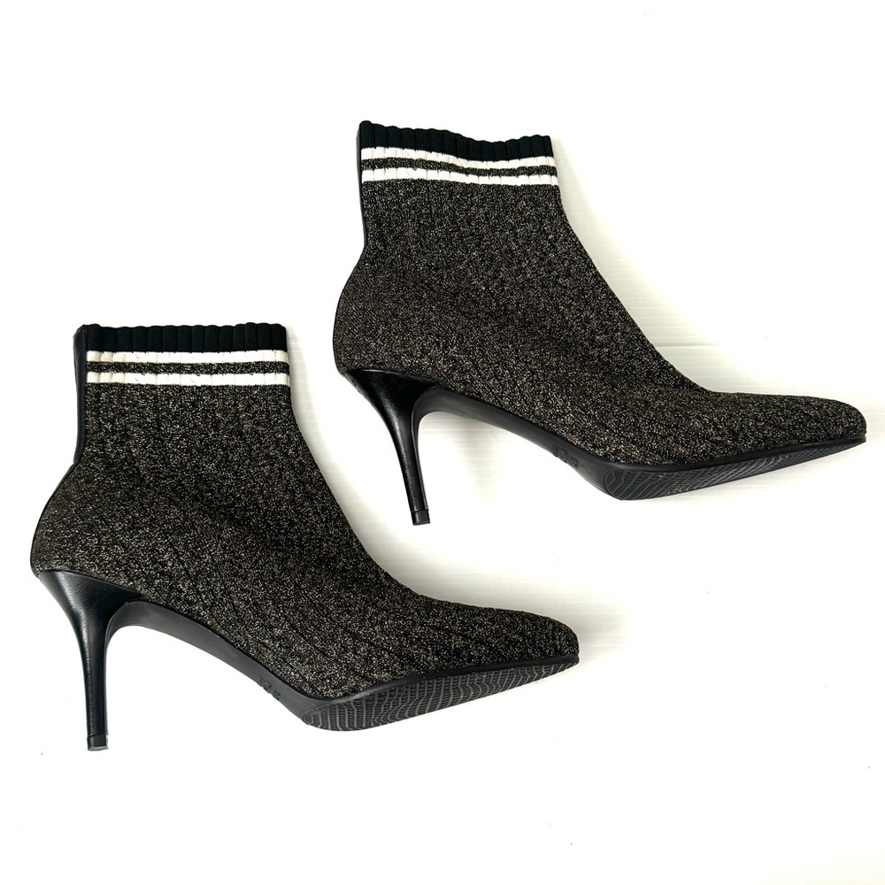 Stuart Weitzman Waverly Sock Knit Ankle Booties Kitten Heel Size 9.5 - Picture 3 of 13